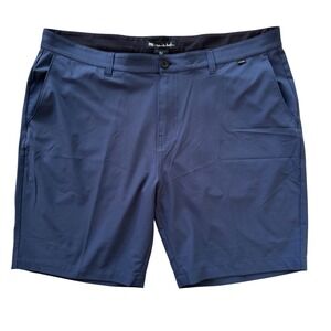 Travis‎ Mathew Mens Shorts Size 42 Blue 9" Lightweight Golf Casual Flat Front